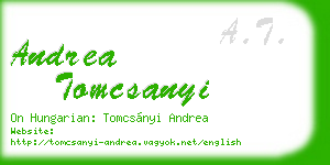 andrea tomcsanyi business card